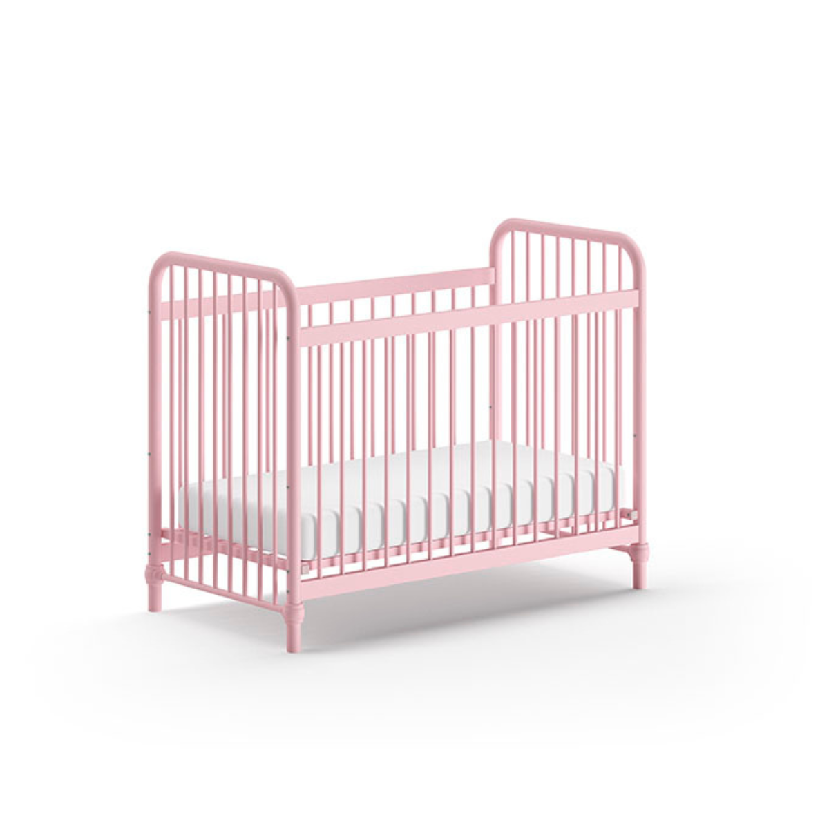 VIPACK JAXX BRONXX industrial metal Cot 120 x 60cm matt pink