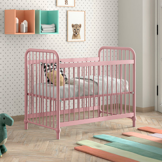 VIPACK JAXX BRONXX industrial metal Cot 120 x 60cm matt pink