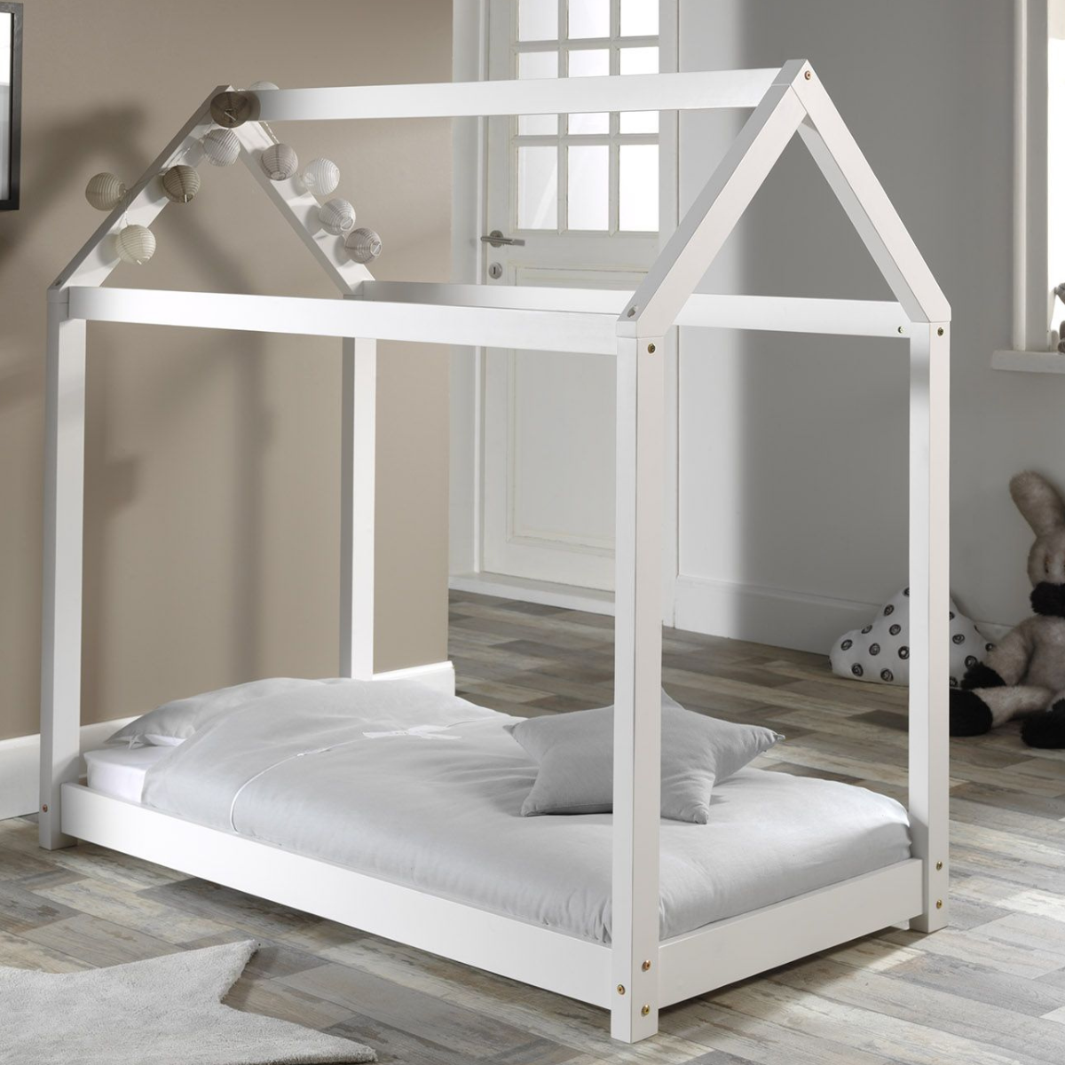 VIPACK JAXX CABANE Shelley toddler house bed 140 x 70cm white