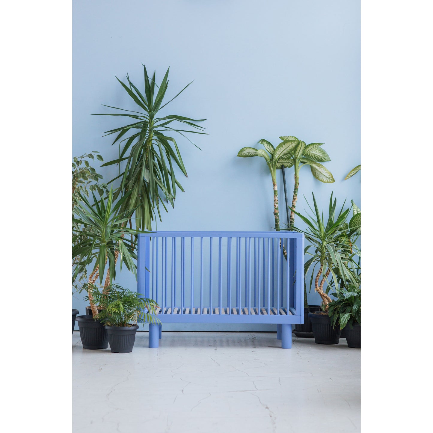KARL & FRIC Nox cot 120 x 60cm blue inc conversion rail