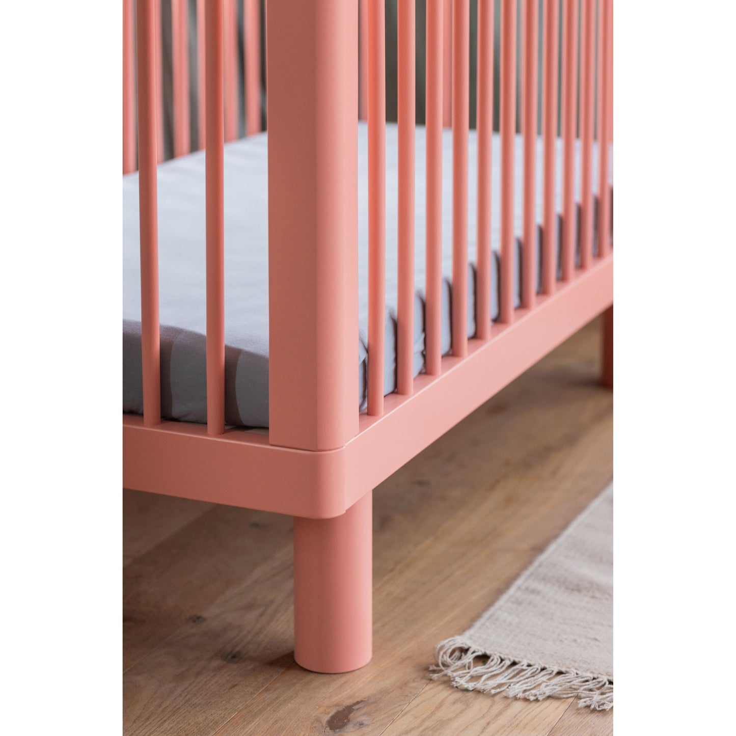 KARL & FRIC Nox cot 120 x 60cm pink inc conversion rail