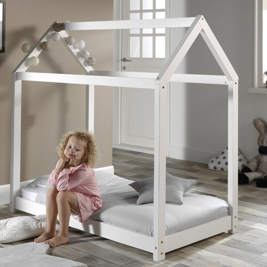 VIPACK JAXX CABANE Shelley toddler house bed 140 x 70cm white