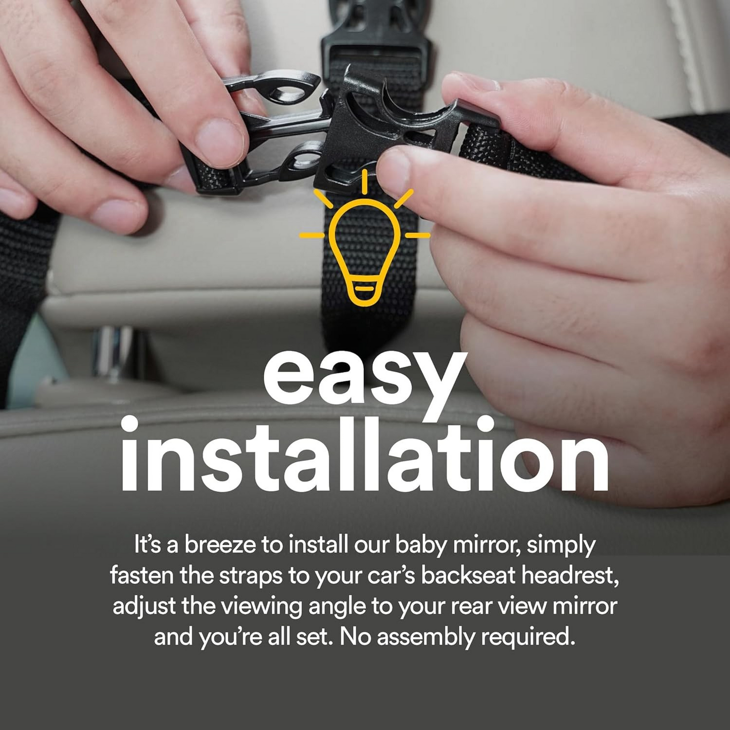 apramo baby car mirror with ears compatible with rear facing car seats and infant carriers