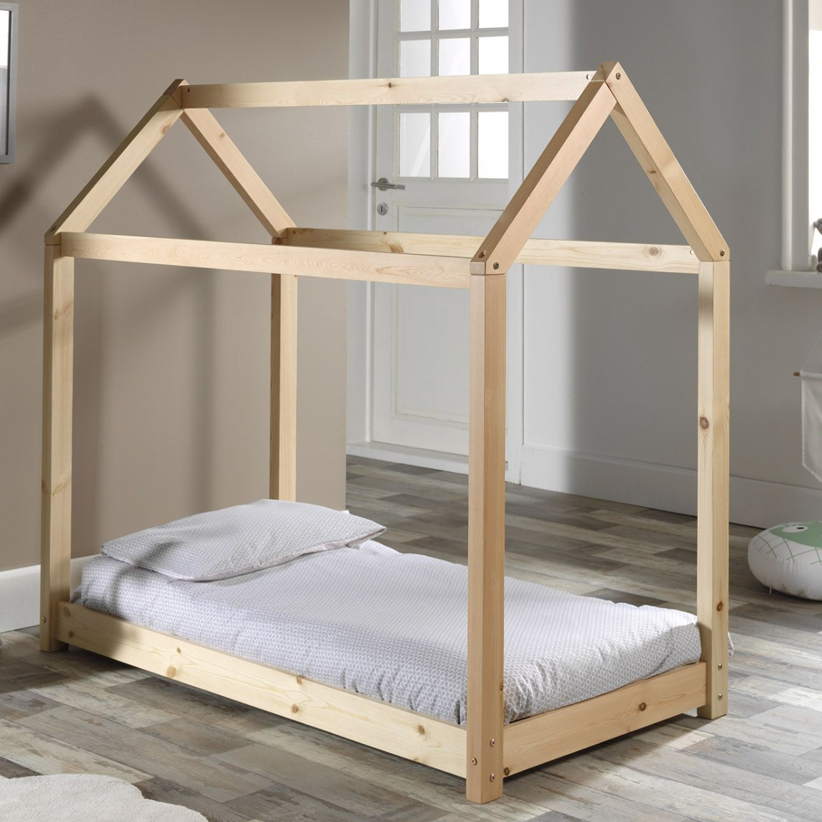 VIPACK JAXX CABANE Shelley toddler house bed 140 x 70cm natural