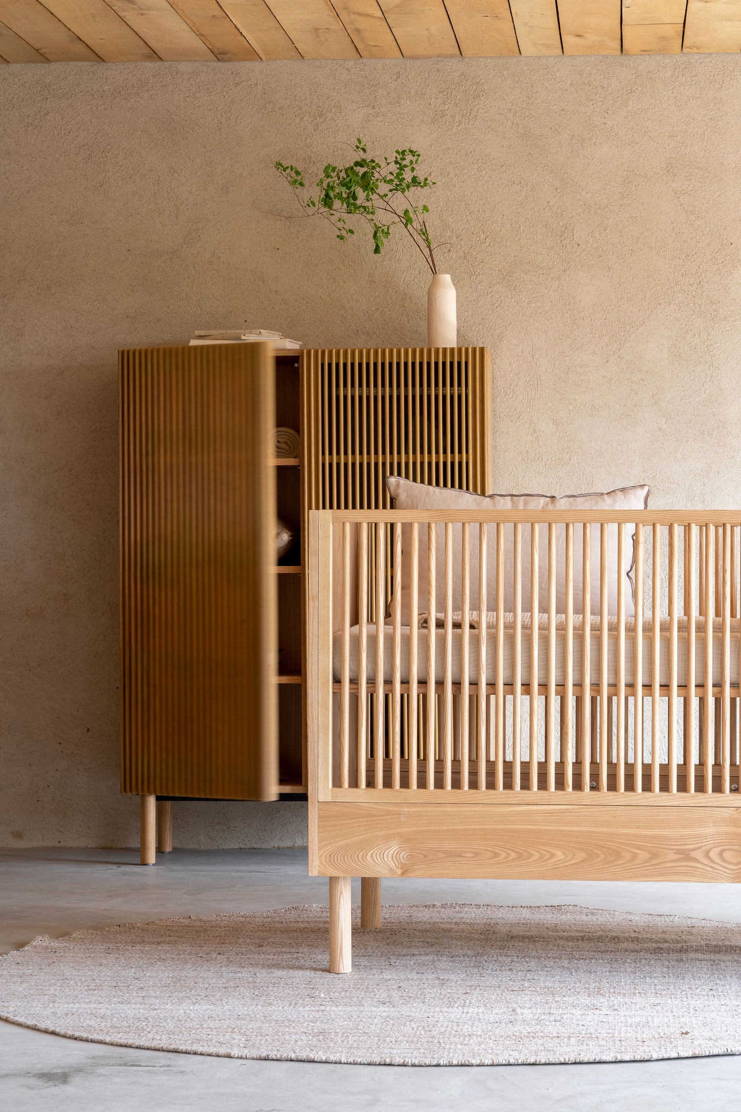 Quax Hai No Ki Convertible Cot Bed - 140 x 70 cm Natural Ash