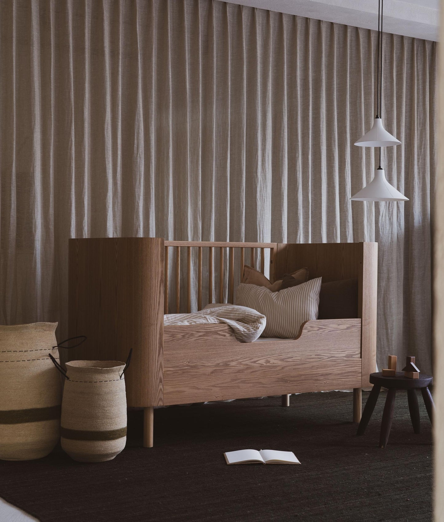 Quax Yume Cot Bed Safety Rail 140 x 70 cm Natural Ash