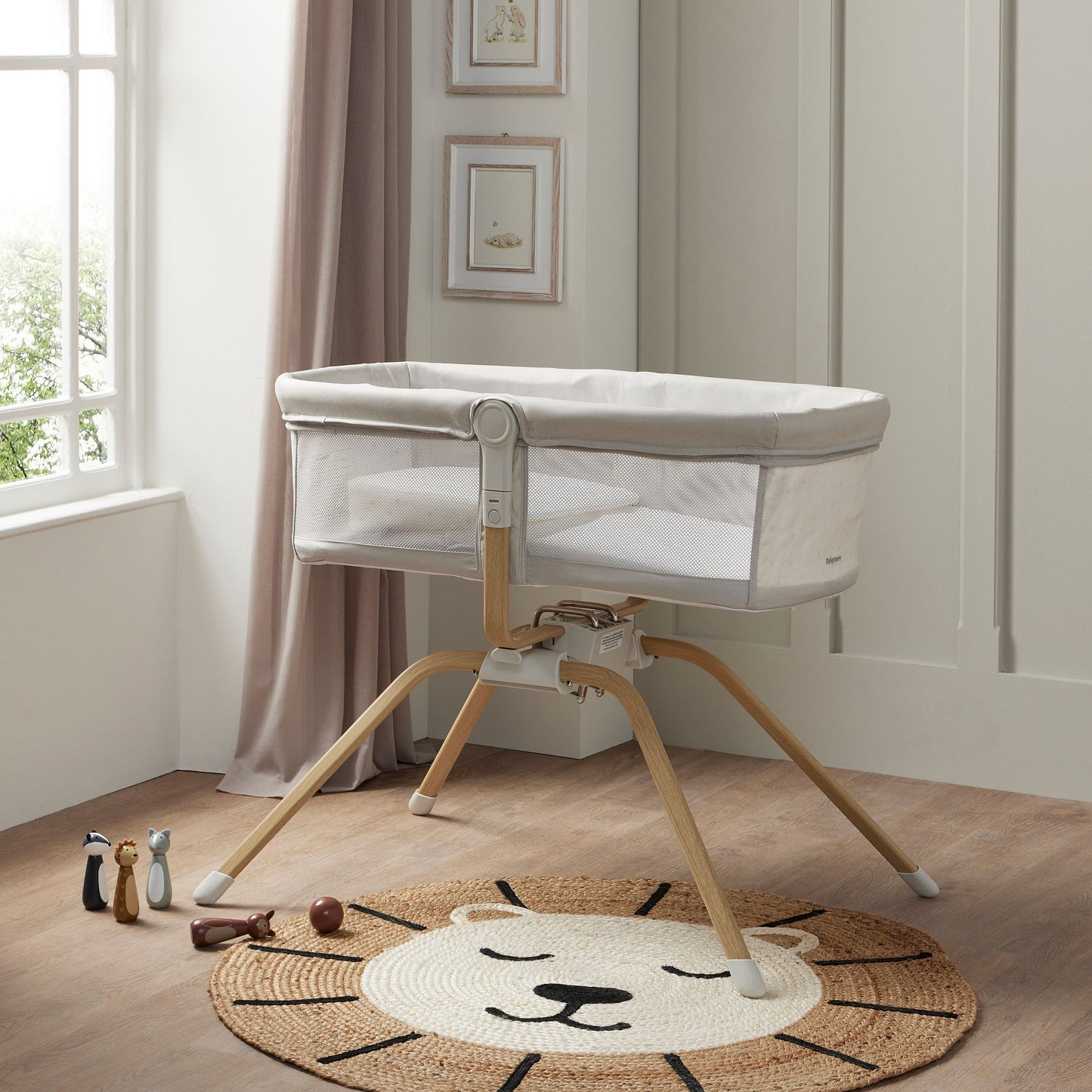 Babymore Air Motion Gliding Crib Grey
