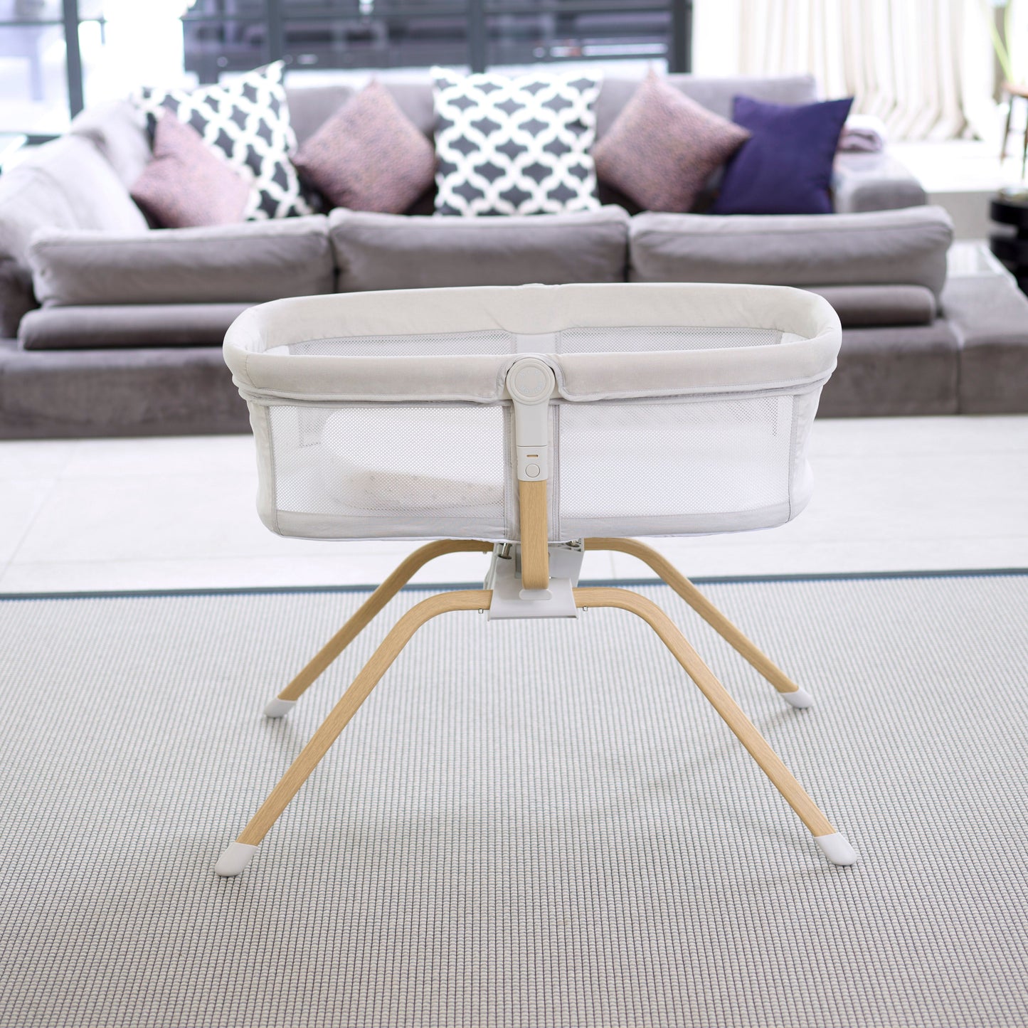 Babymore Air Motion Gliding Crib Grey