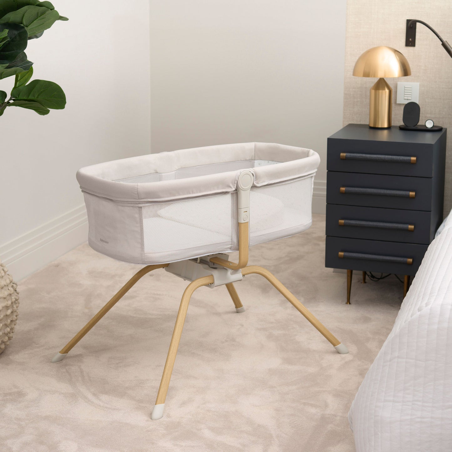 Babymore Air Motion Gliding Crib Grey