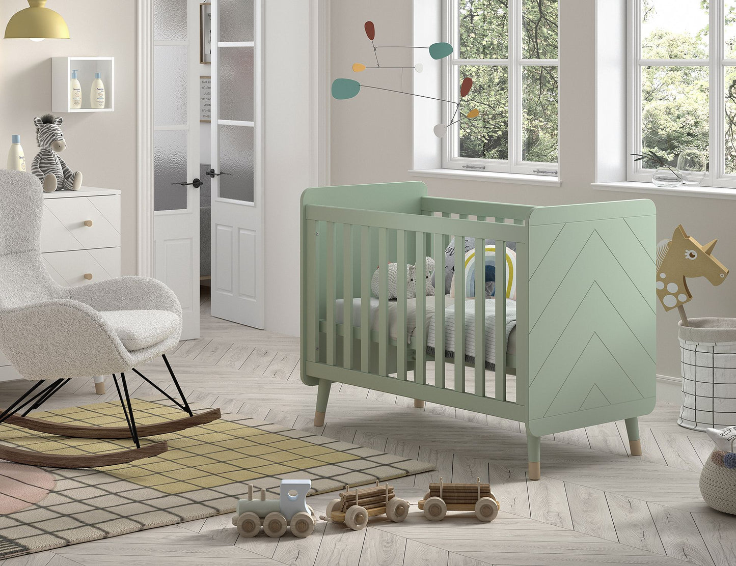 JAXX BILLY cot 120 x 60cm olive