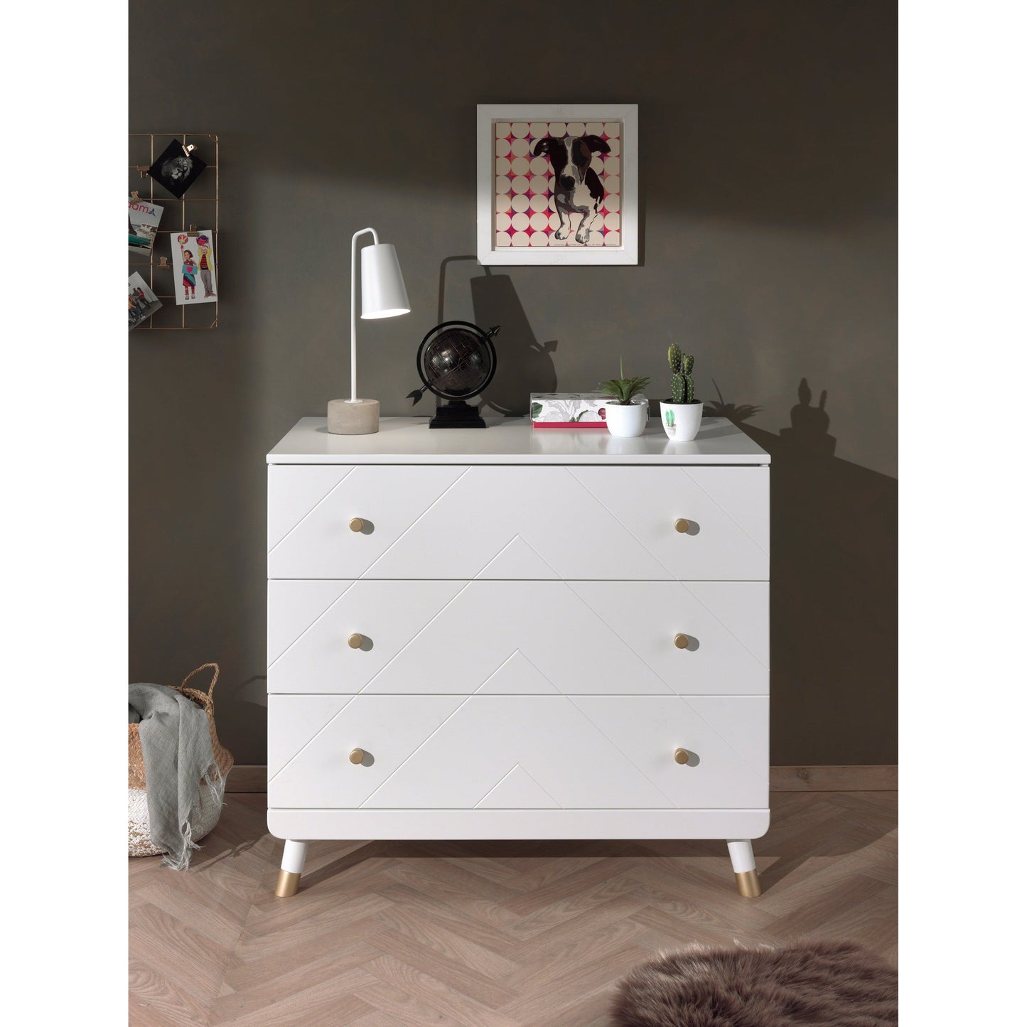 JAXX BILLY 3 drawer chest white