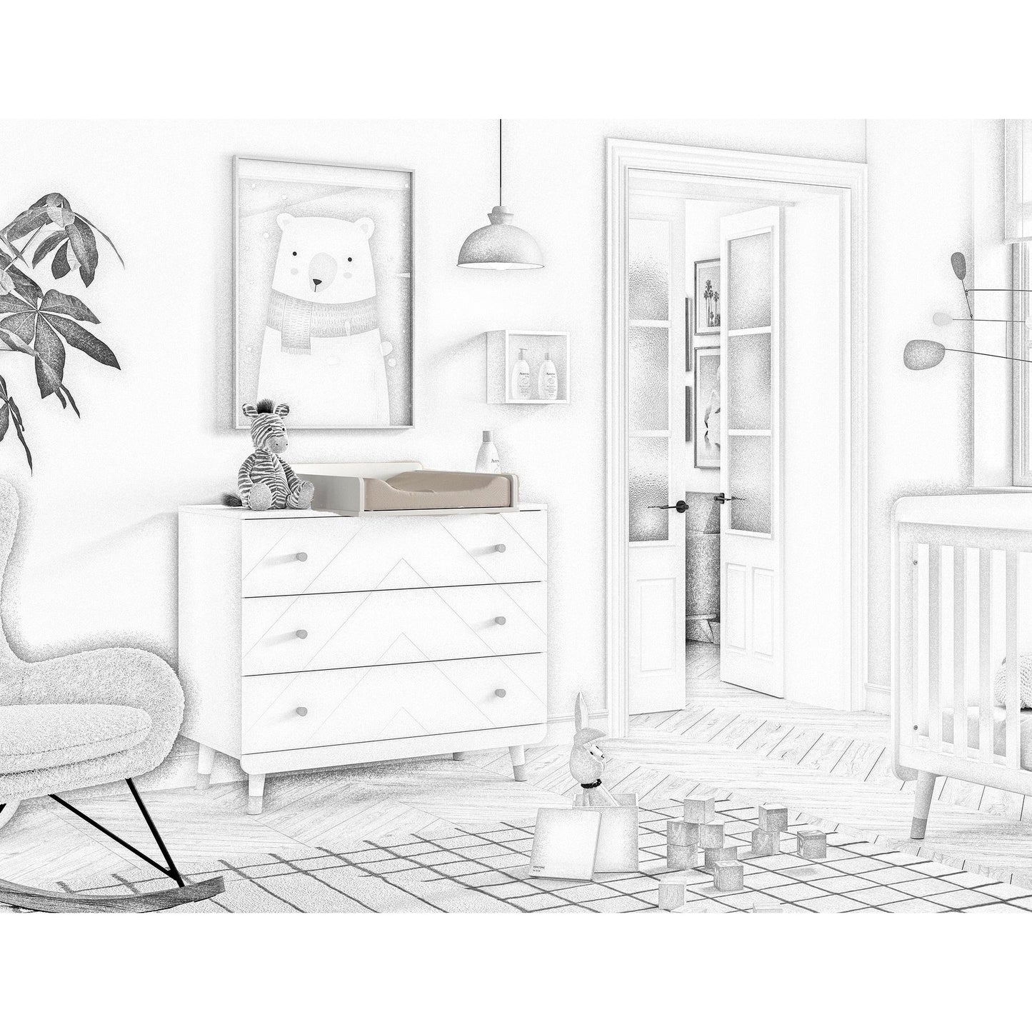 JAXX BILLY changing unit satin white