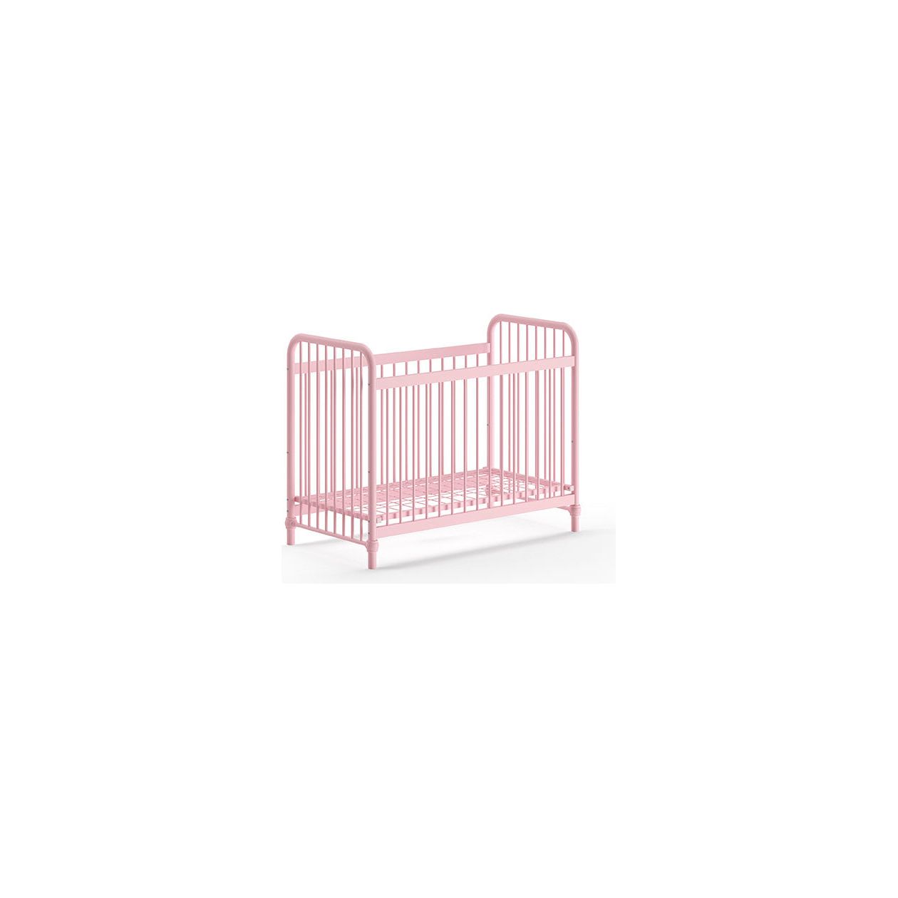 VIPACK JAXX BRONXX industrial metal Cot 120 x 60cm matt pink