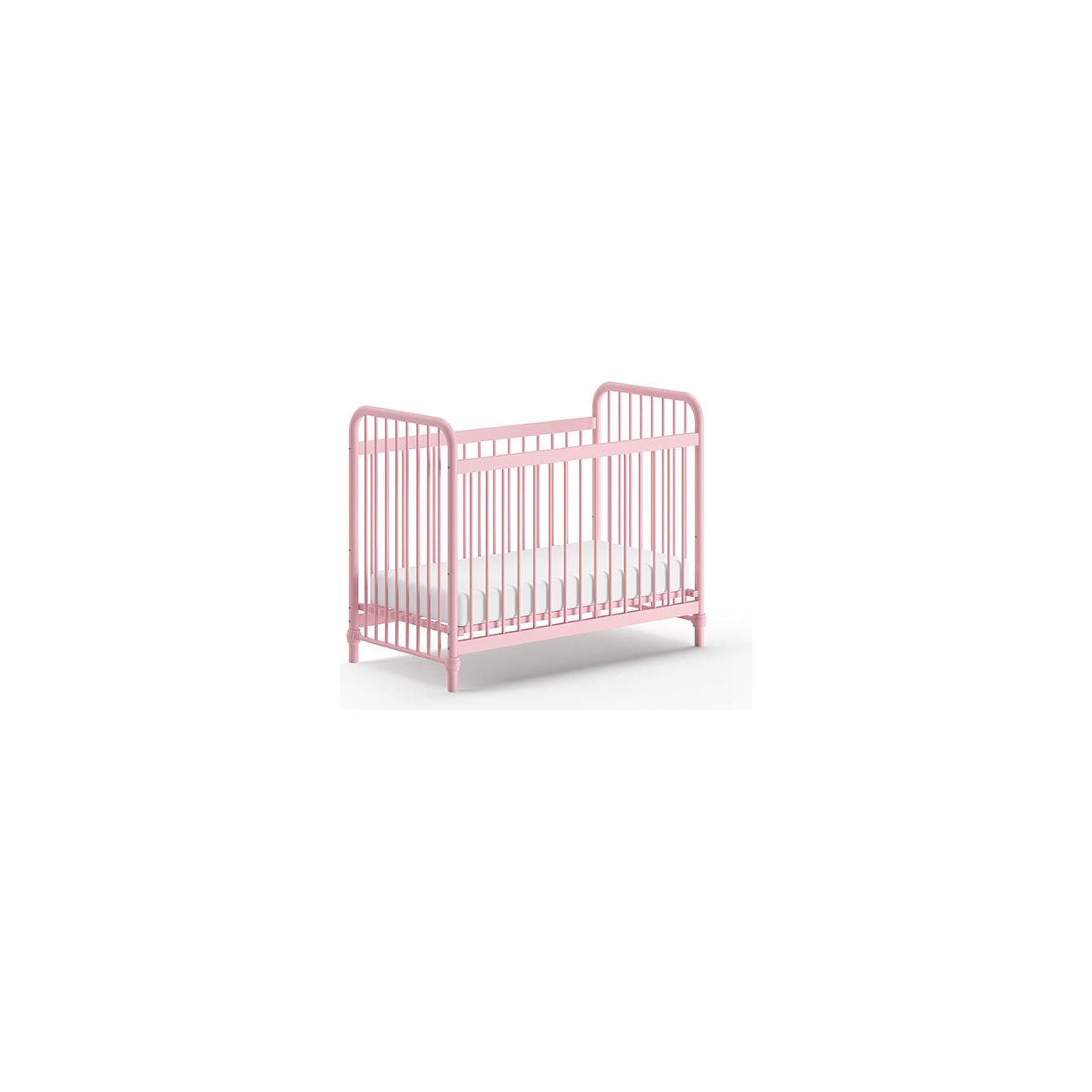 VIPACK JAXX BRONXX industrial metal Cot 120 x 60cm matt pink