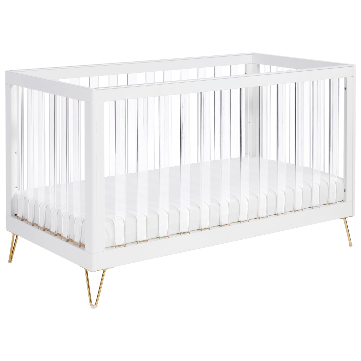 Babymore Kimi XL Acrylic Cot Bed 140 x 70cm