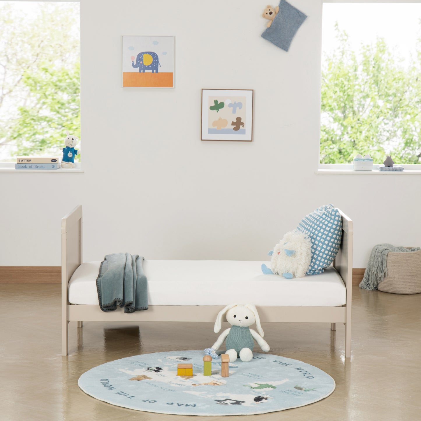 Babymore Caro Urban Mini Cot Bed 120 x 60cm Cashmere