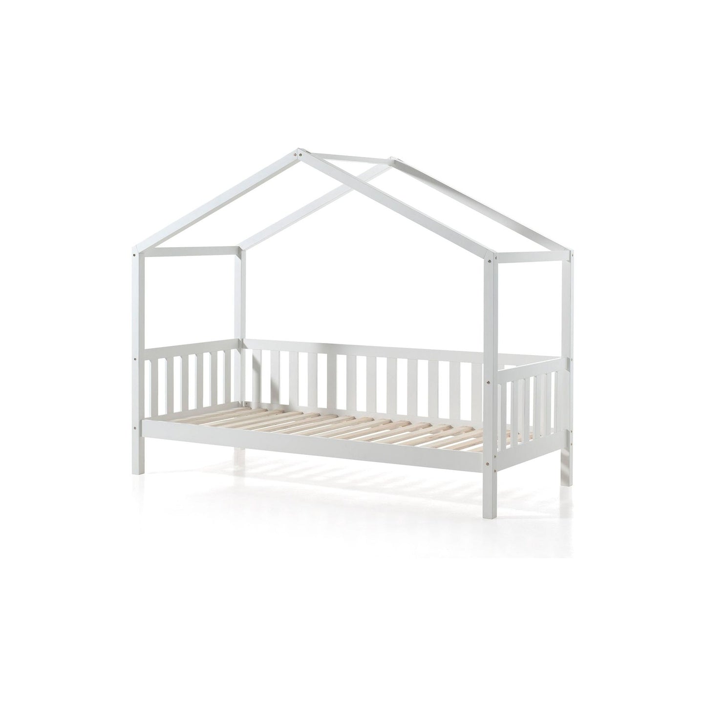 VIPACK DALLAS European single house shaped day bed 90 X 200cm white with storage drawer