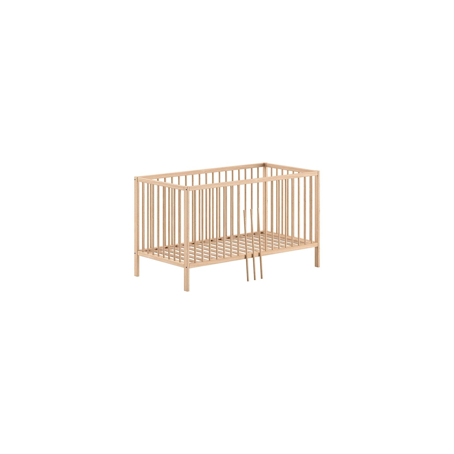 VIPACK JAXX DINO cot bed 140 x 70cm & baby changing table bundle natural