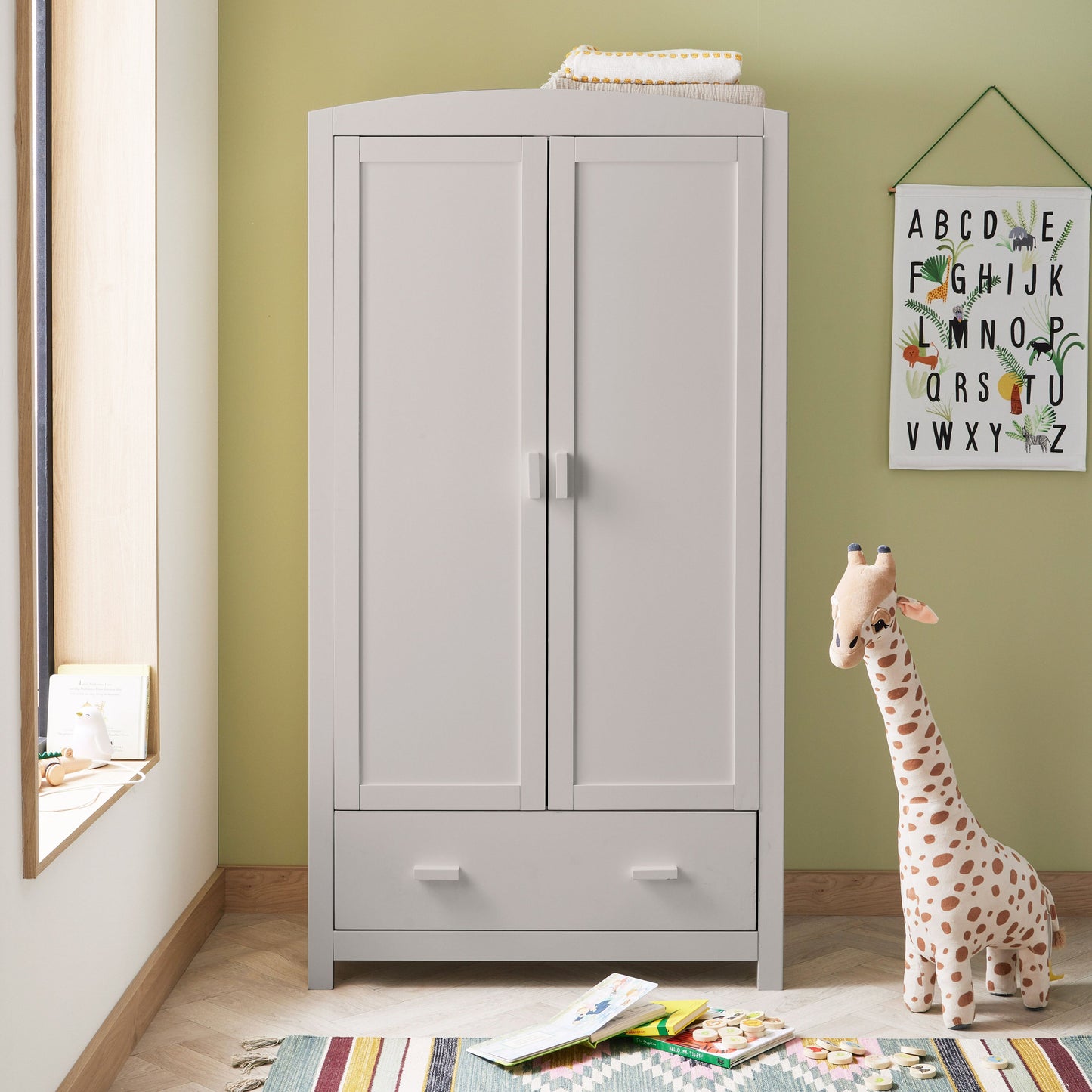 Babymore Eva Cot Bed 120 x 60cm 3 Piece Room Set Grey