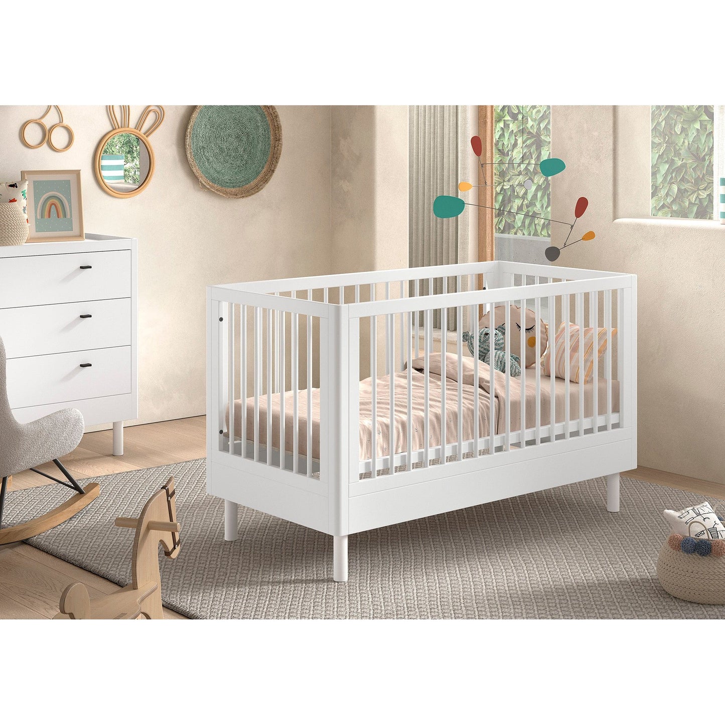 VIPACK JAXX FORREST 3 piece room set white with changing table