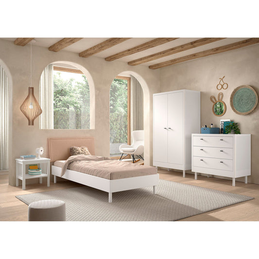 VIPACK JAXX FORREST 3 piece kids room set with nightstand white