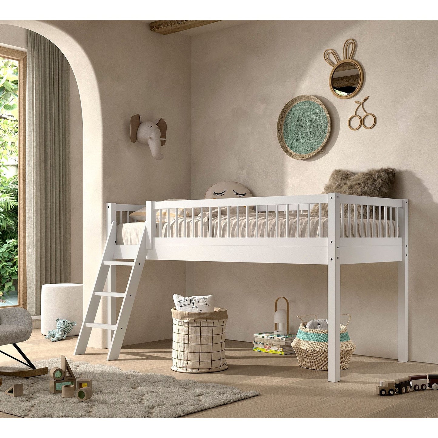 VIPACK FORREST European single mid sleeper 90 x 200 cm white