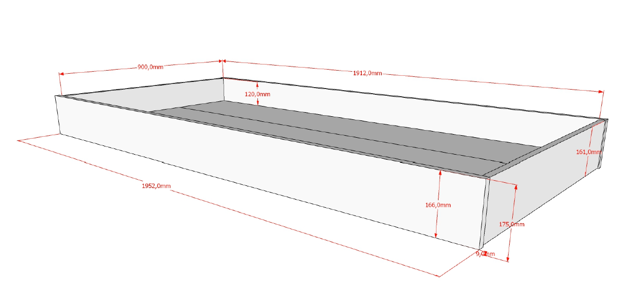 VIPACK FORREST underbed drawer natural