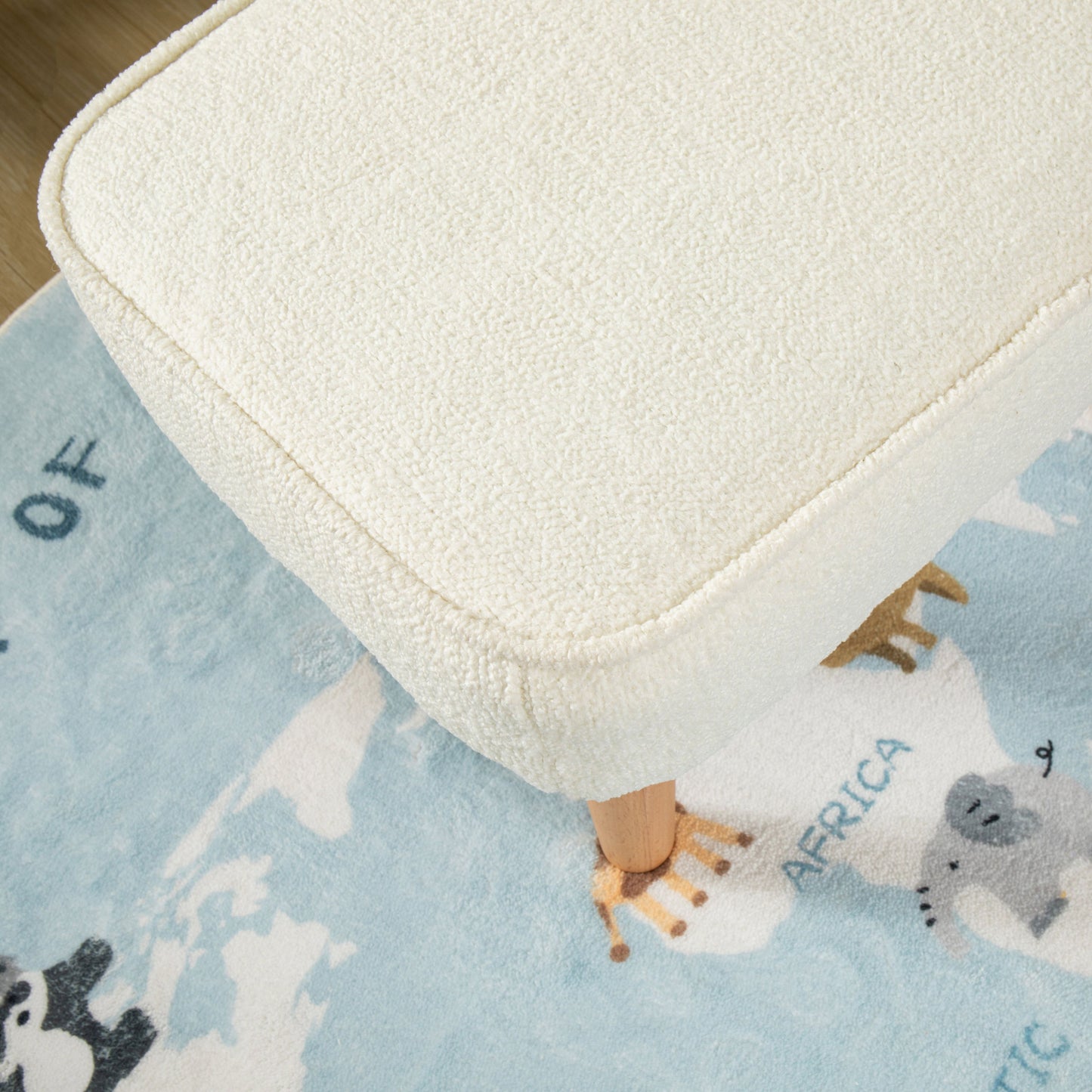 Babymore Ida Nursing Chair with Stool Bouclé