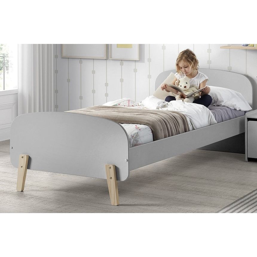 VIPACK KIDDY European single bed 90 X 200cm cool grey