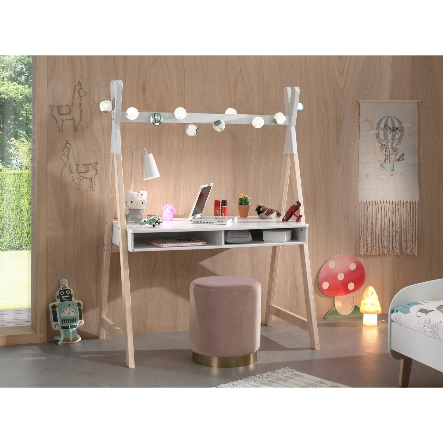 VIPACK KIDDY kids TIPI shaped desk white
