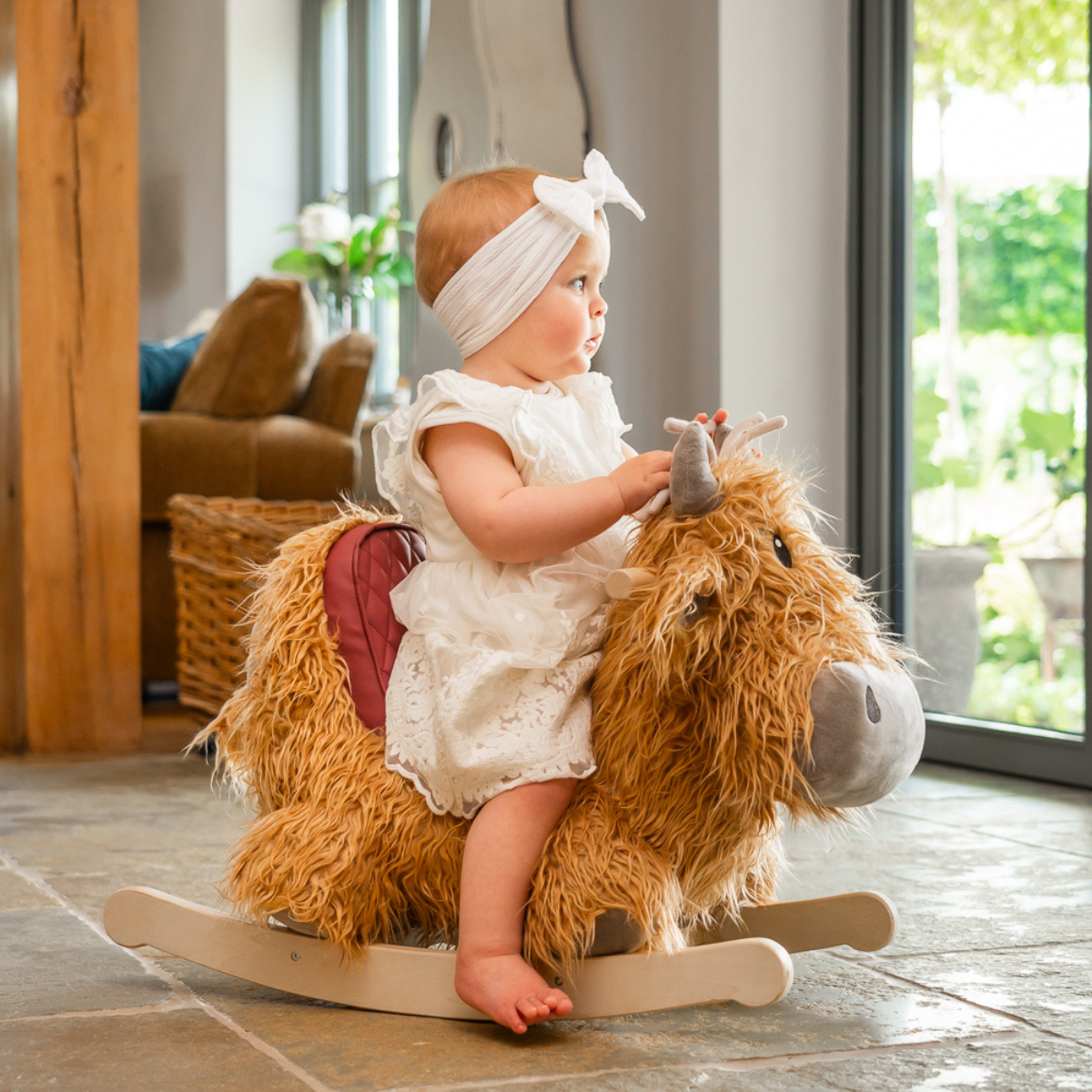 Little Bird Told Me Hubert Rocking Highland Cow (9m+)