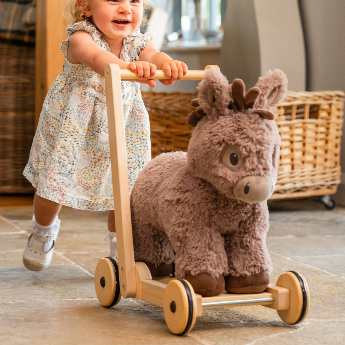 Little Bird Told Me Norbert Donkey Push Along Baby Walker