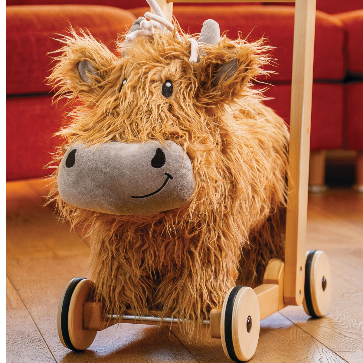 Little Bird Told Me Hubert Highland Cow Push Along Baby Walker
