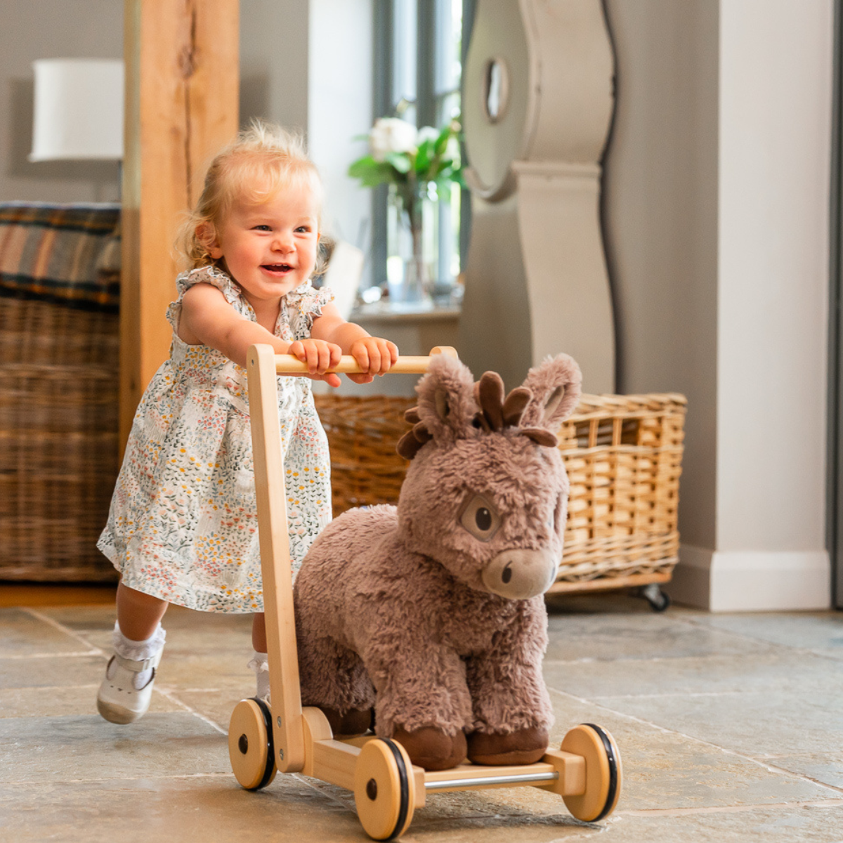 Little Bird Told Me Norbert Donkey Push Along Baby Walker