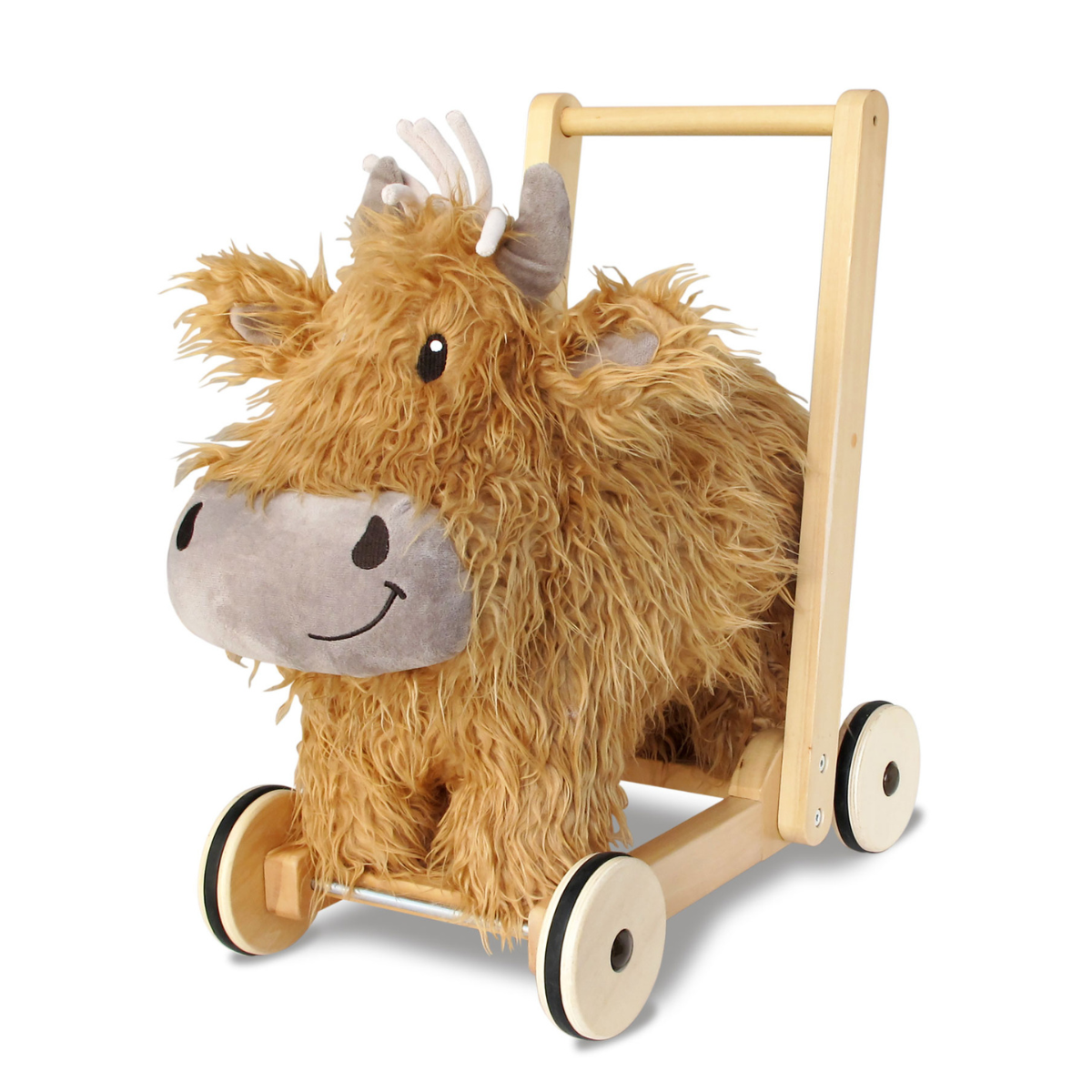 Little Bird Told Me Hubert Highland Cow Push Along Baby Walker