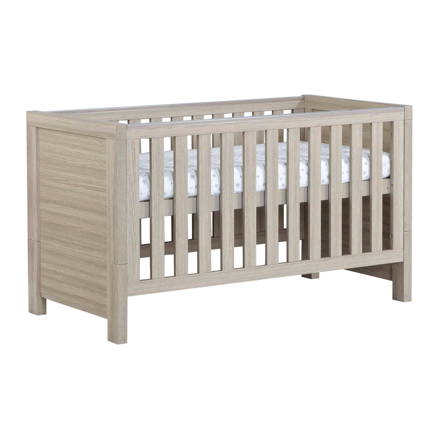 Babymore Luno Cot Bed 140 x 70cm Oak