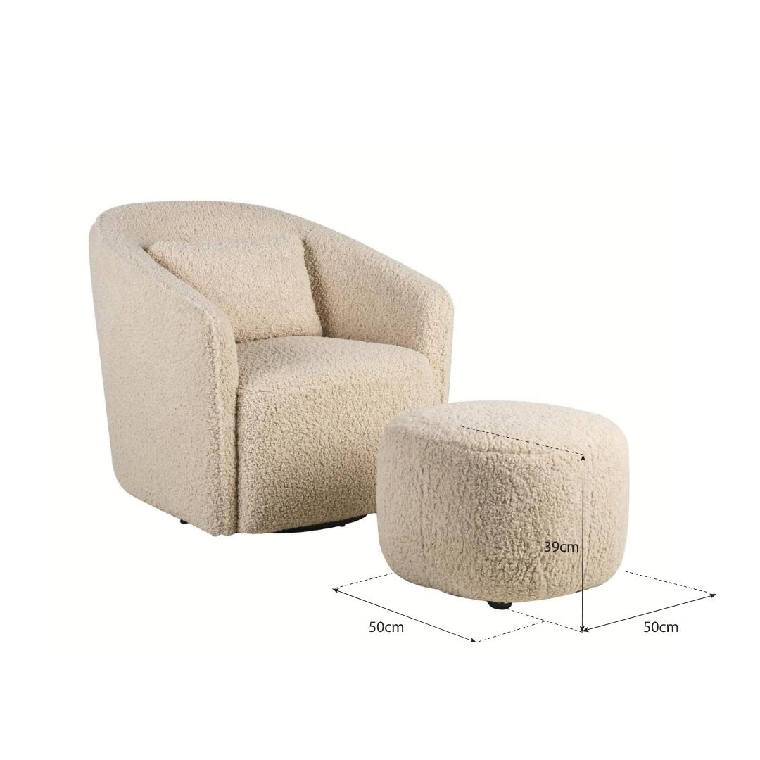 Quax Gomi Footstool Cream