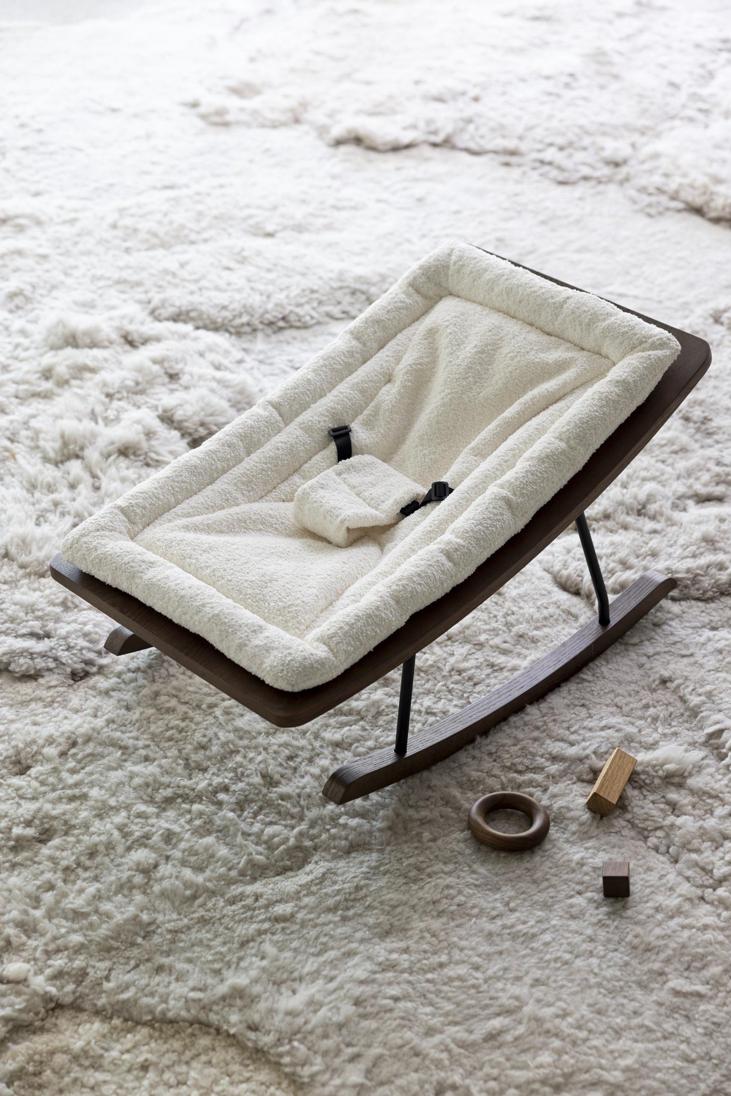 Quax Rocking Baby Bouncer Bouclé Cream