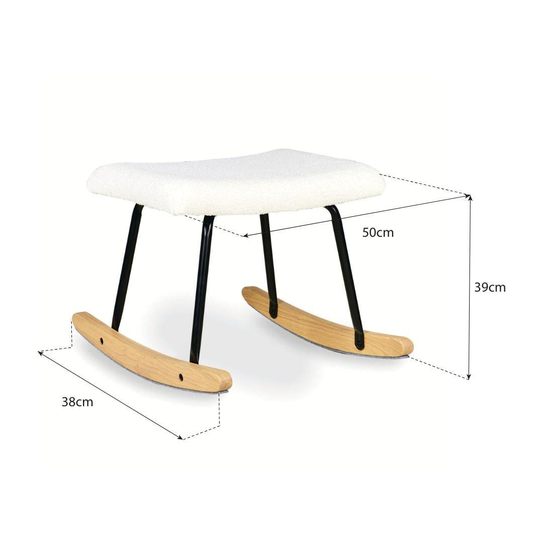 Quax Rocking Chair Basic & Nordic Footstool Sheep Cream