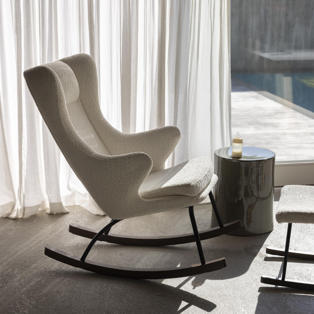 Quax Rocking Chair De Luxe Adult Bouclé Cream