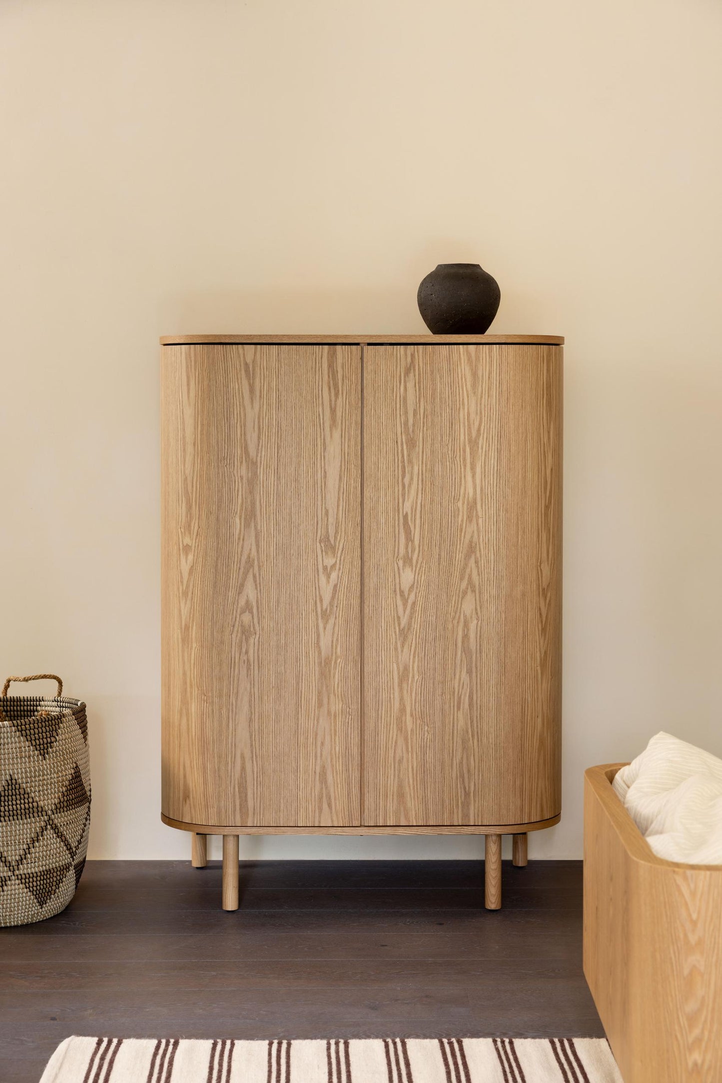 Quax Yume Wardrobe Round Doors Natural Ash