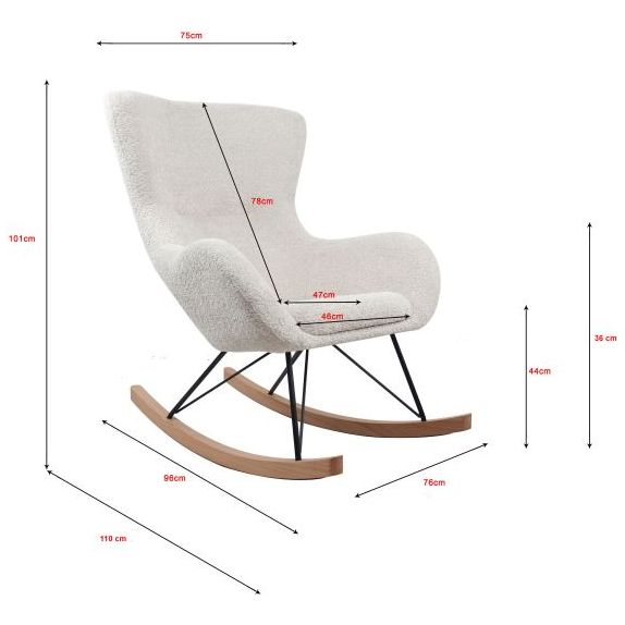 VIPACK JAXX ROCKY maxi rocking chair anthracite