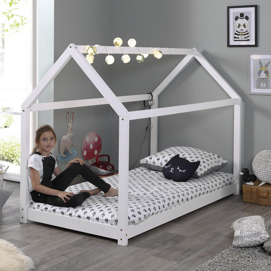 VIPACK JAXX CABANE kids house bed 90 x 200cm white