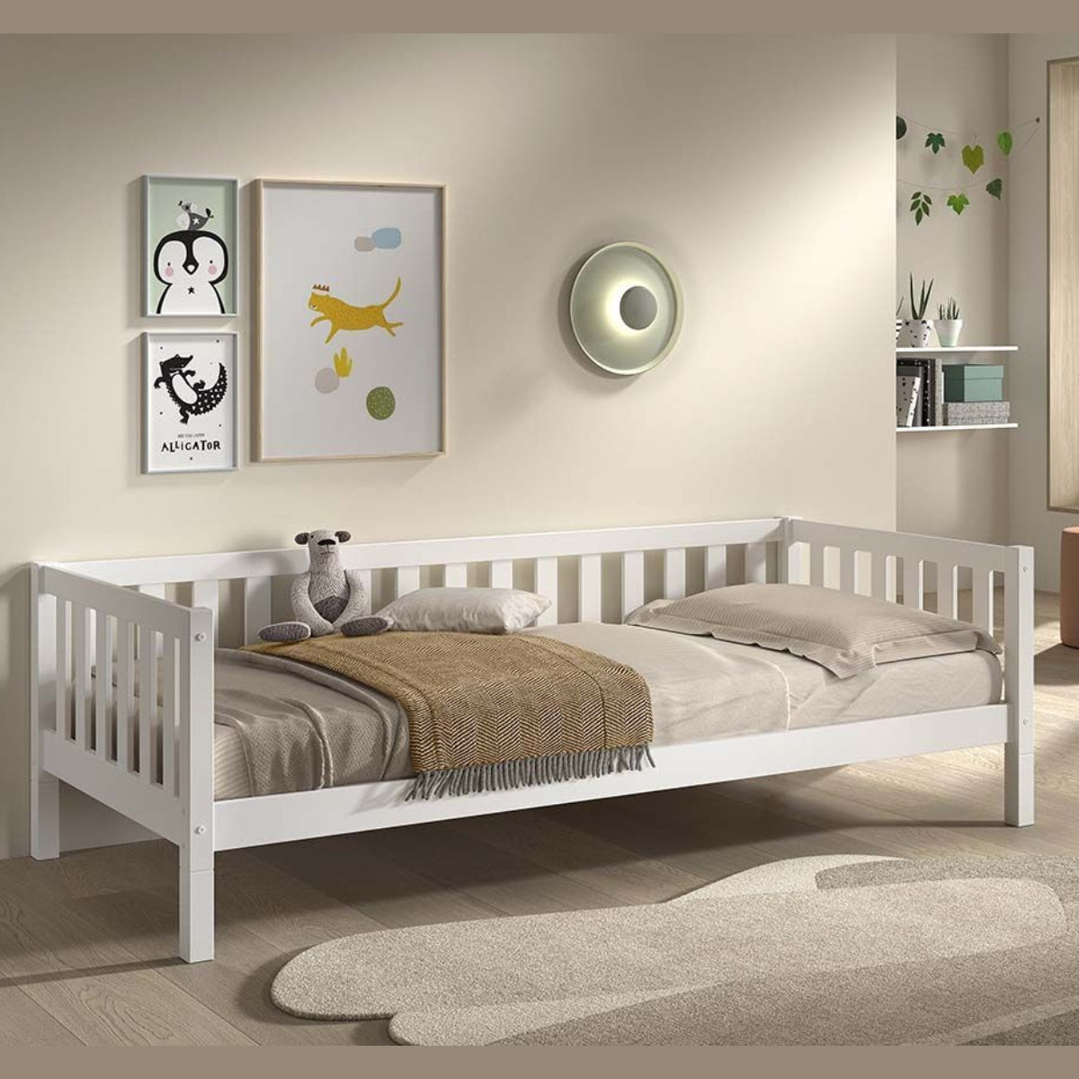 VIPACK DALLAS Toddler Floor Bed White 90 x 200cm