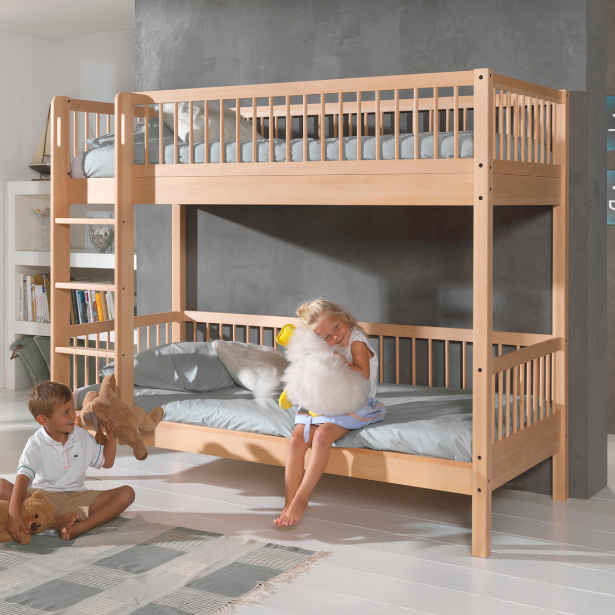 VIPACK FORREST European bunk bed 90 x 200cm natural