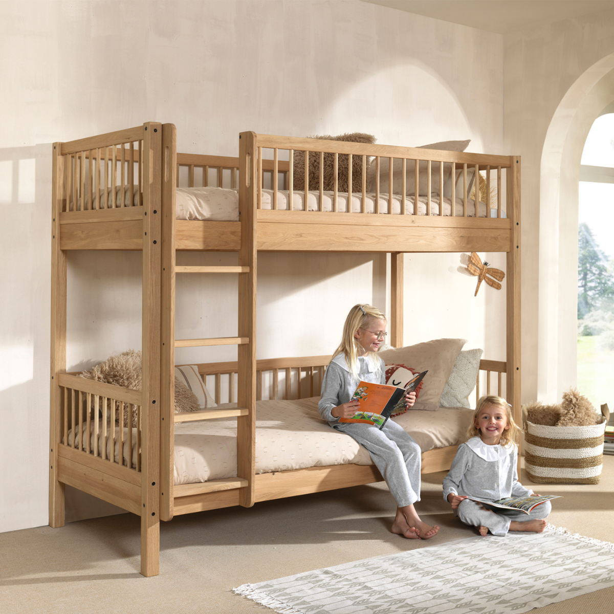 VIPACK FORREST European bunk bed 90 x 200cm oak
