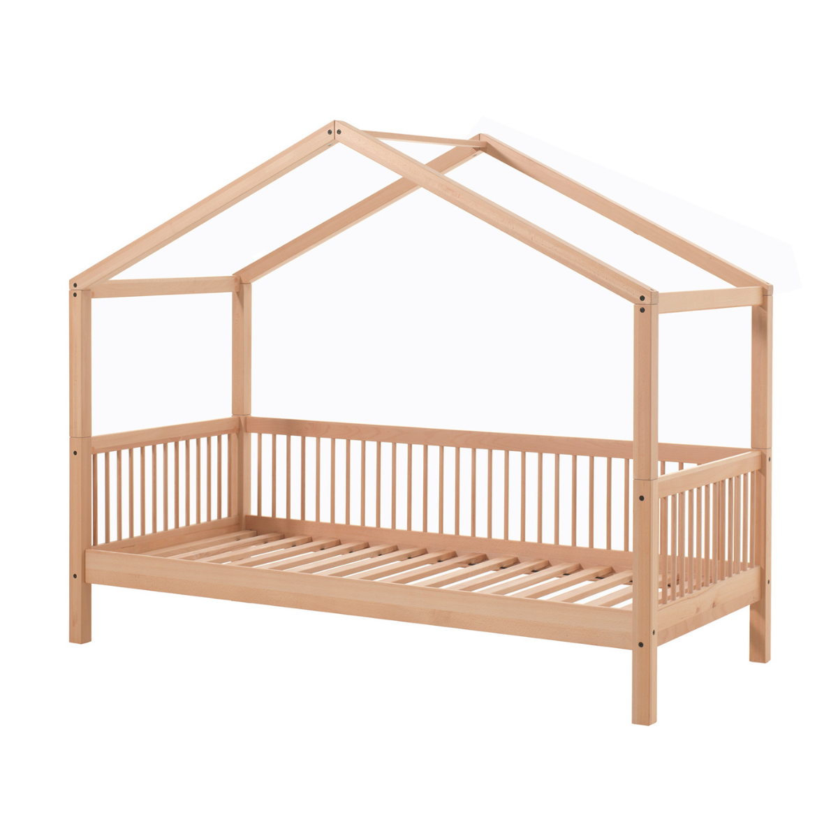 VIPACK FORREST European single house bed 90 x 200cm natural
