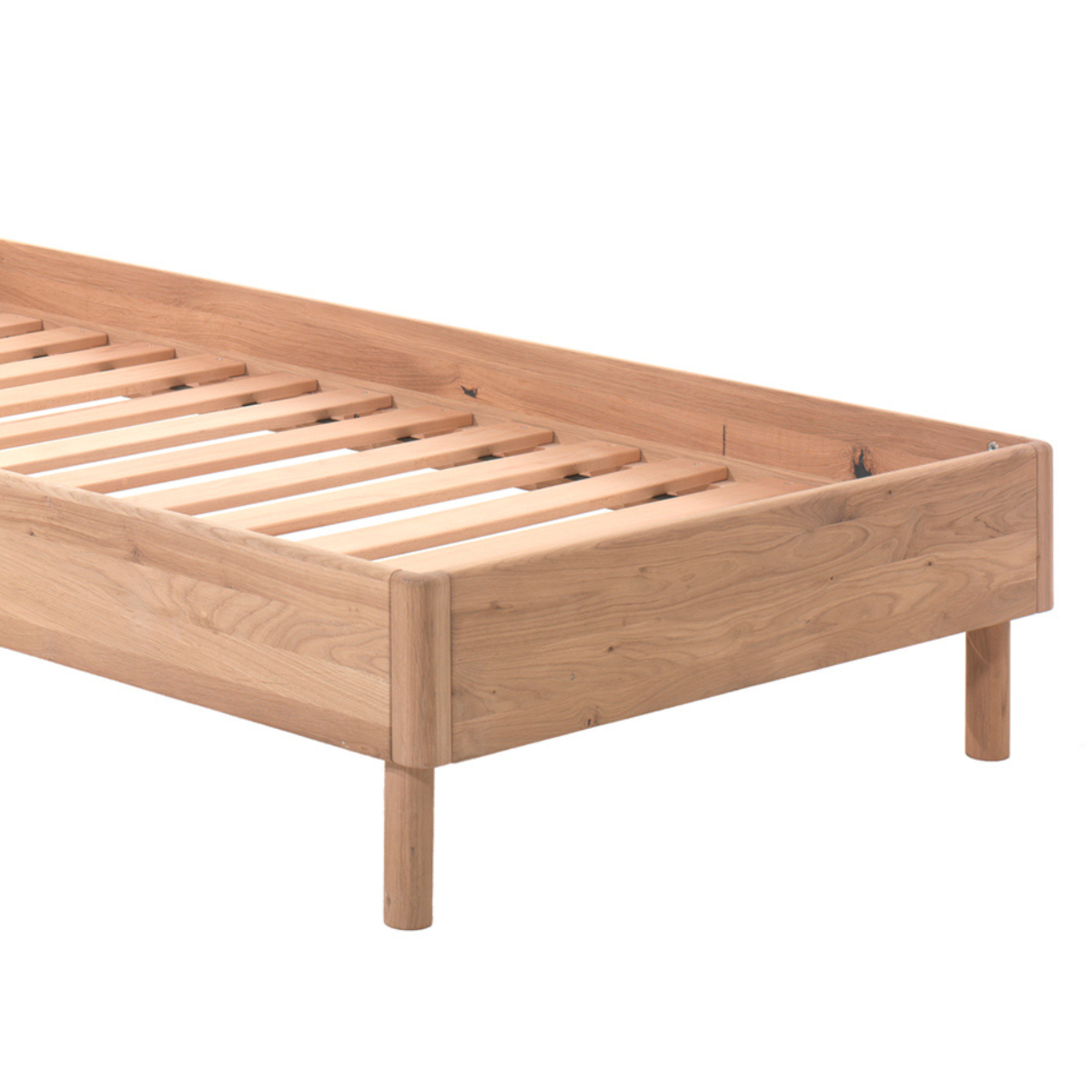 VIPACK FORREST European single bed 90 X 200cm oak with oak headboard