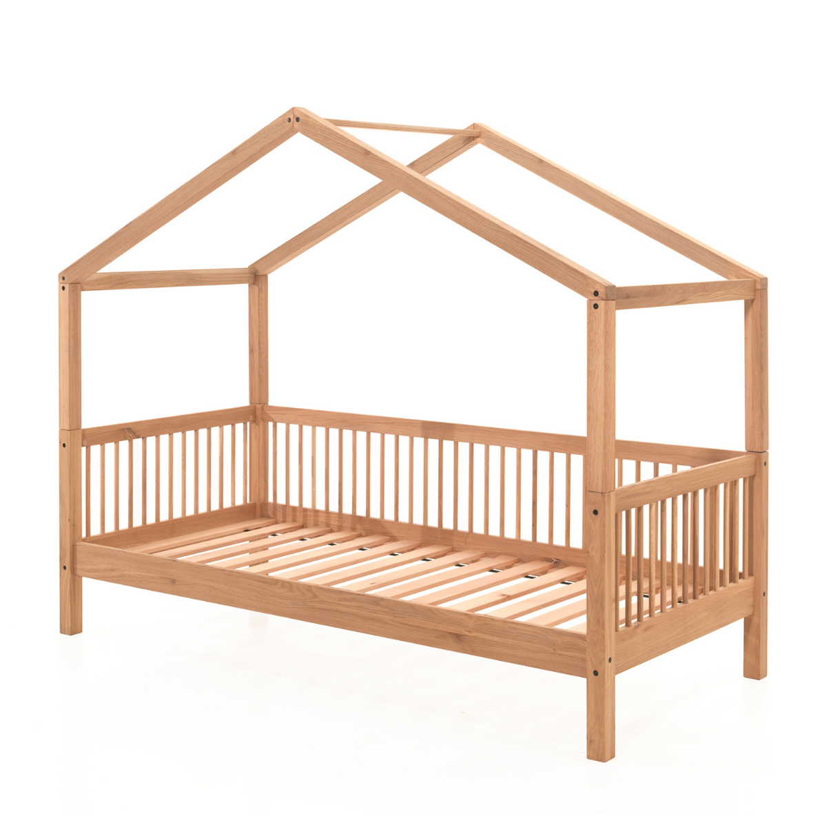 VIPACK FORREST European single house bed 90 x 200cm oak