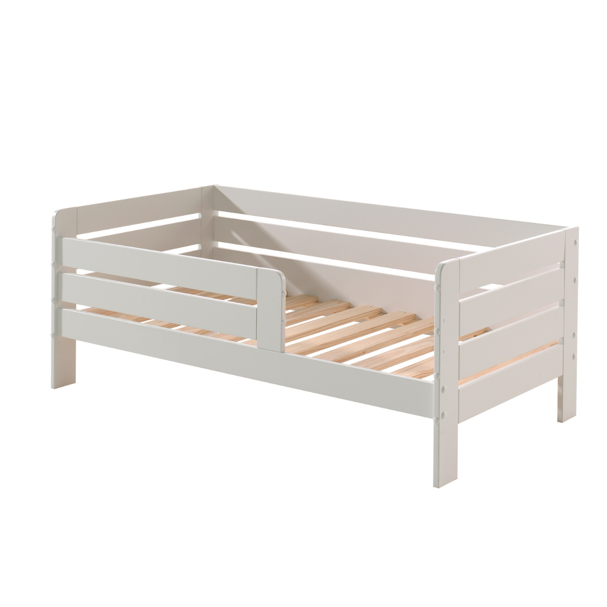 VIPACK JAXX toddler bed white without mattress on plain white background